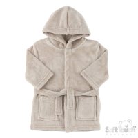 FBR305-BI-612: Biscuit Animal Embossed Hooded Robe (6-12 Months)